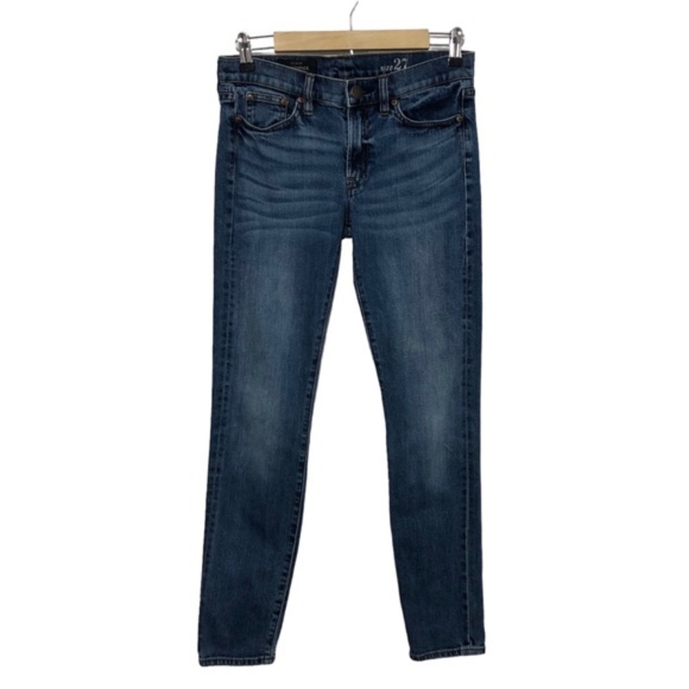 J.crew Toothpick Medium Blue Wash Mid Rise Skinny Jeans 27‎